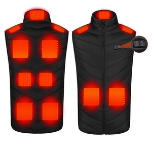 Vest Women's padded heating vest Double control 11 zone heating battery custom utility vest for men