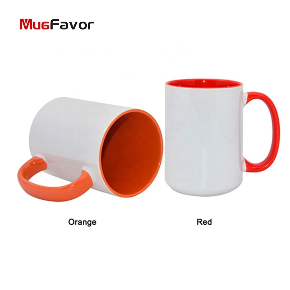 Dishwasher Safe MugFavor Personalized 15 oz Large Two Tone Custom Color Coffee Mug MC15EH Ceramic Mug Coffee Mug Manufacturer