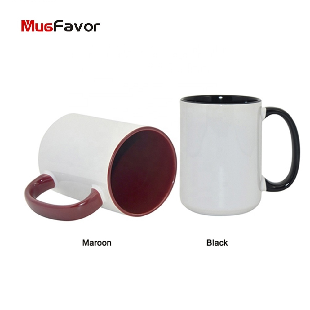 Dishwasher Safe MugFavor Personalized 15 oz Large Two Tone Custom Color Coffee Mug MC15EH Ceramic Mug Coffee Mug Manufacturer