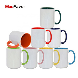 Dishwasher Safe MugFavor Personalized 15 oz Large Two Tone Custom Color Coffee Mug MC15EH Ceramic Mug Coffee Mug Manufacturer