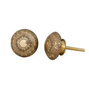 Decorative Vintage Handmade Brass Drawer Knobs  by MUGHALCRAFTS