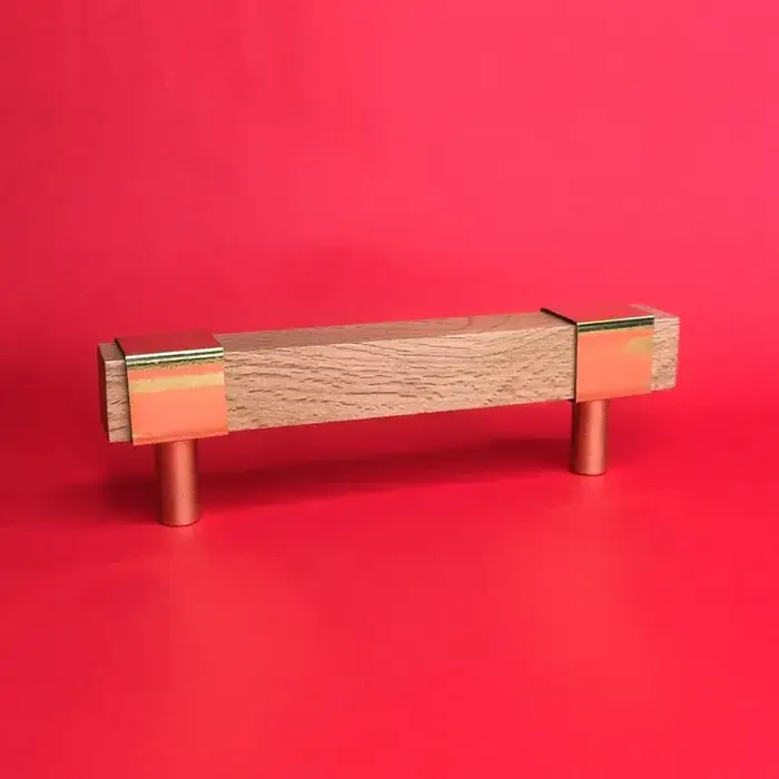 Stylish Modern Wooden Door Handle & Drawer Handle With Gold Handle Kitchen Pull by MUGHALCRAFTS