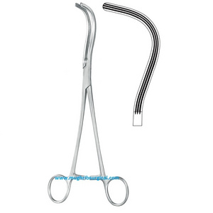 Stainless Steel Guyon Kidney Pedicle Clamp 23cm  atraumatic Serration Surgical Instruments Manufacturer And Exporter