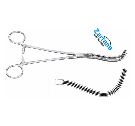 High Quality Stainless Steel  Guyon Kidney Pedicle Clamp Forceps 23.5 cm Surgical Instruments Manufacturer and Exporter