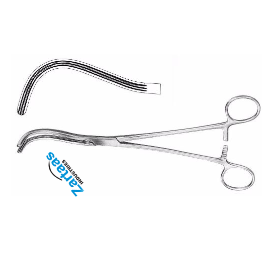 High Quality Stainless Steel  Guyon Kidney Pedicle Clamp Forceps 23.5 cm Surgical Instruments Manufacturer and Exporter