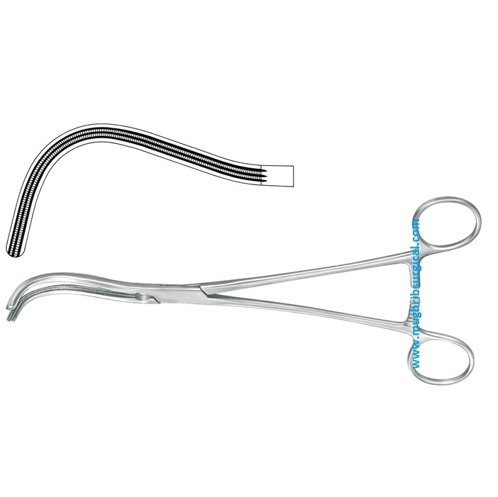 Stainless Steel Guyon Kidney Pedicle Clamp 24cm  atraumatic Serration Surgical Instruments Manufacturer And Exporter