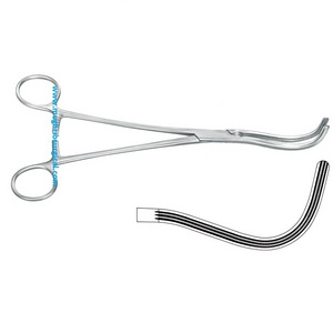 Stainless Steel Guyon Kidney Pedicle Clamp 24cm  atraumatic Serration Surgical Instruments Manufacturer And Exporter