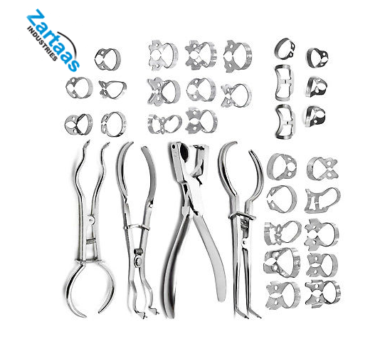 High Quality Rubber Dam Starter Set Kit with Frame Punch Clamps Dental Instruments Manufacturer and Exporter