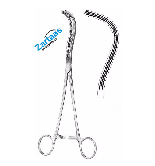 High Quality Stainless Steel  Guyon Kidney Pedicle Clamp Forceps 23.5 cm Surgical Instruments Manufacturer and Exporter