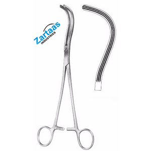 High Quality Stainless Steel  Guyon Kidney Pedicle Clamp Forceps 23.5 cm Surgical Instruments Manufacturer and Exporter