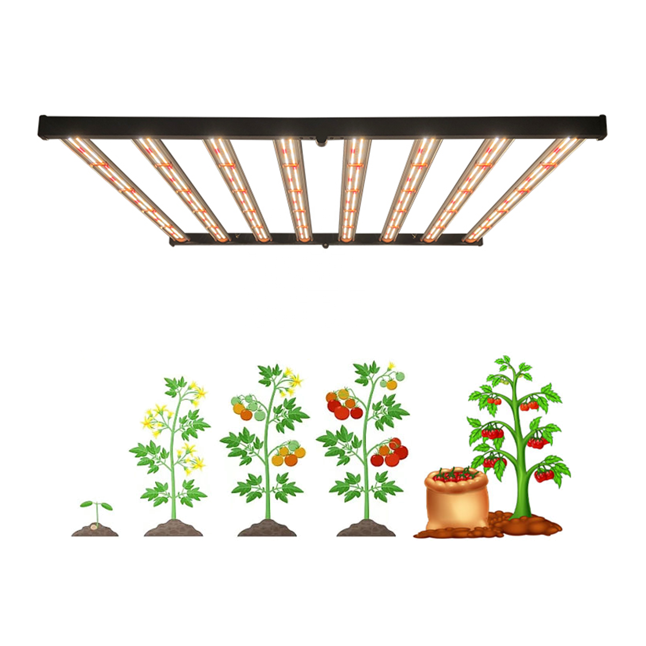 special offer  800W 4ftx4ft 2.9 umol led bar full spectrum fixture led grow light