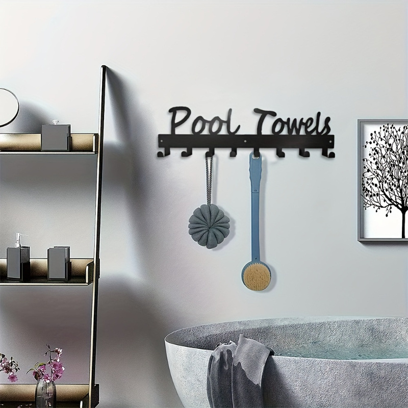 Sleek Swimming Pool Towel Hook for Neat Storage Ideal for Towels Robes and More