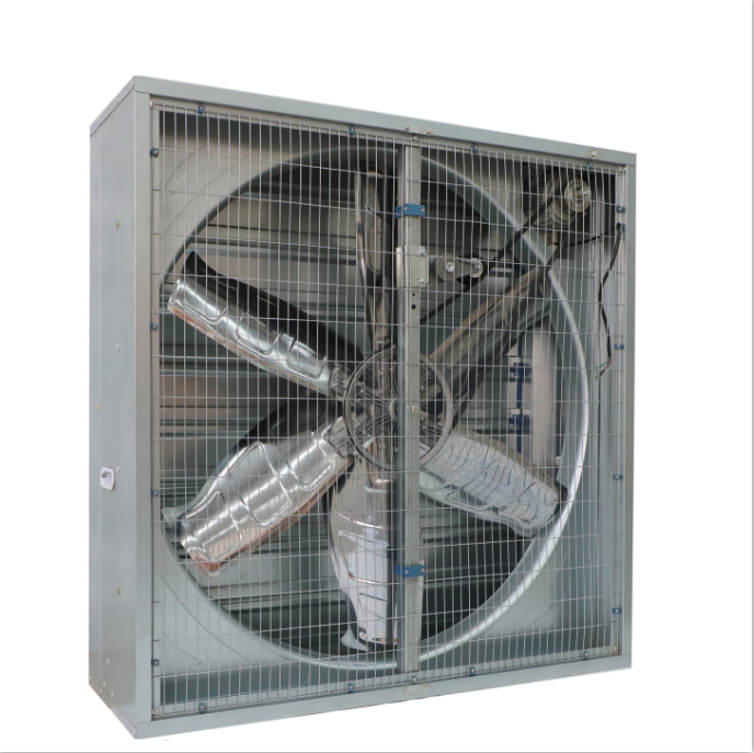 Heavy Drop Hammer 36 in 430 SS Blades AC Cylinder Type Axial Flow Wall Mounted Box Shutter Type Big Wind Volume Fan for Pig Farm