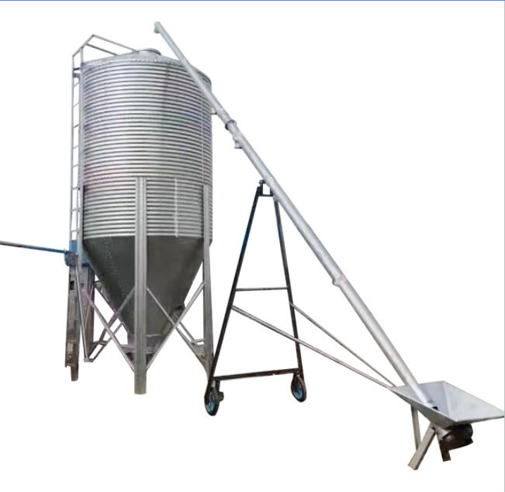 New Steel Chicken Coop Powder Storage Silo Cultivating Farm Grain Bin Animal Husbandry Raw Material Silo with Ventilation Tank