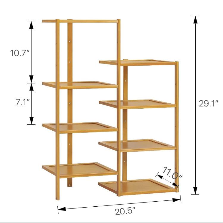 Natural bamboo multi-layer shoe rack Household multi-layer storage rack simple modern shoe rack