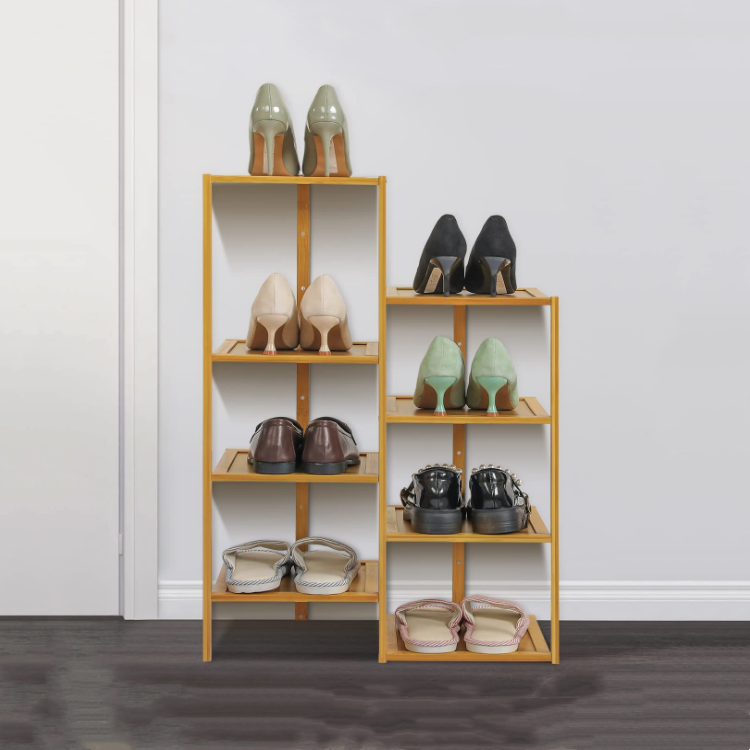 Natural bamboo multi-layer shoe rack Household multi-layer storage rack simple modern shoe rack