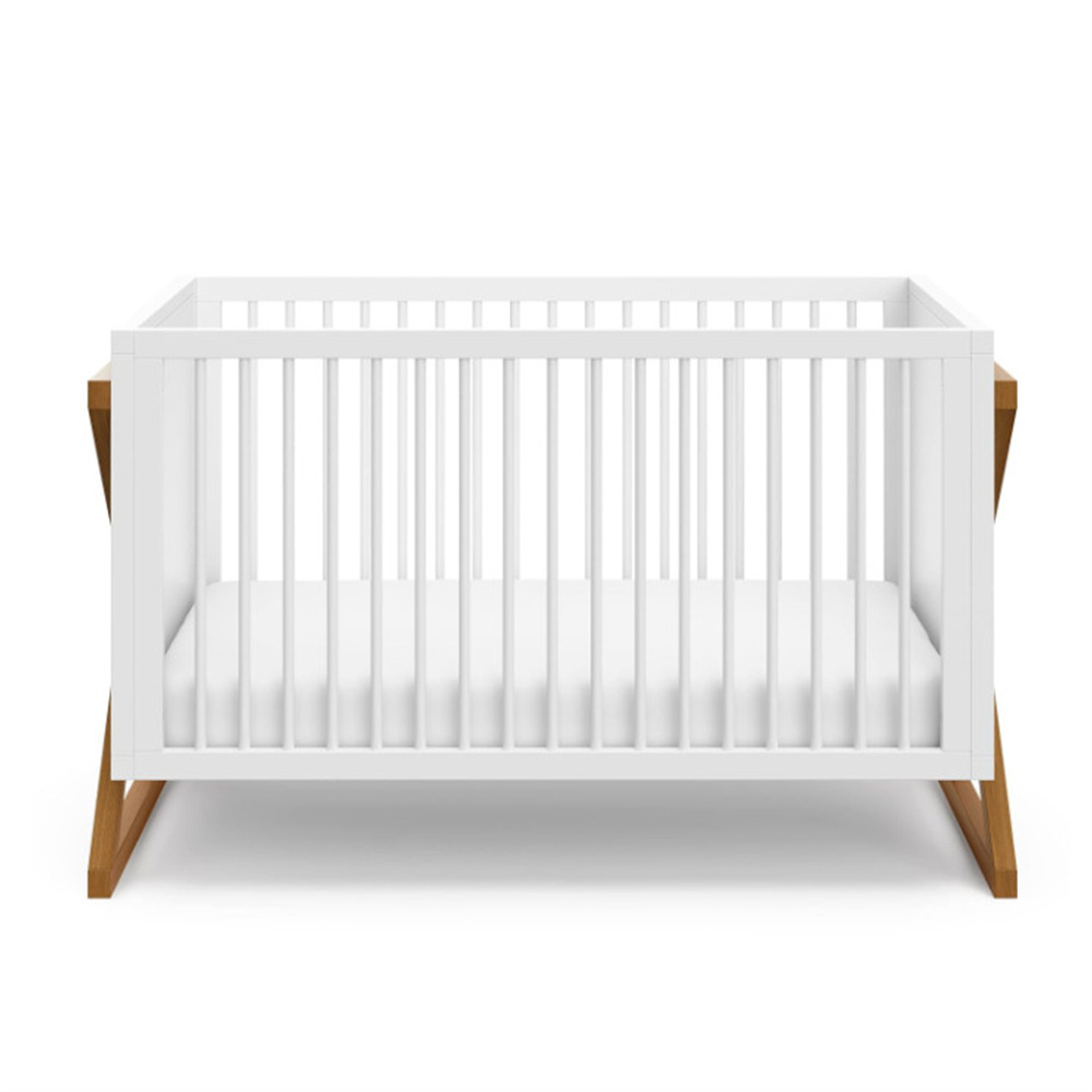 Adjustable Toddler 3-In-1 Solid Wood Modern Two-Tone Design High Quality Amazon Hot Sale Baby Bedding Set Newborn