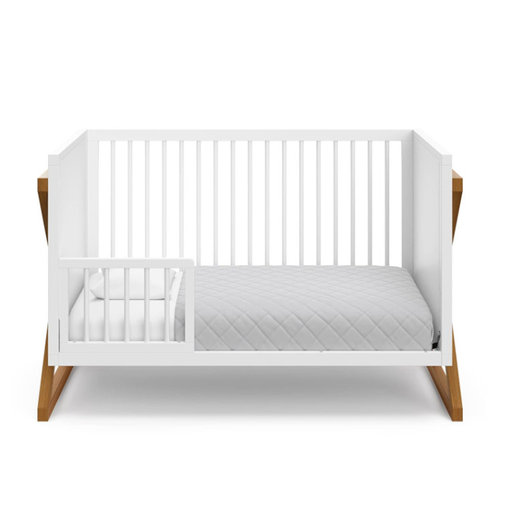 Adjustable Toddler 3-In-1 Solid Wood Modern Two-Tone Design High Quality Amazon Hot Sale Baby Bedding Set Newborn