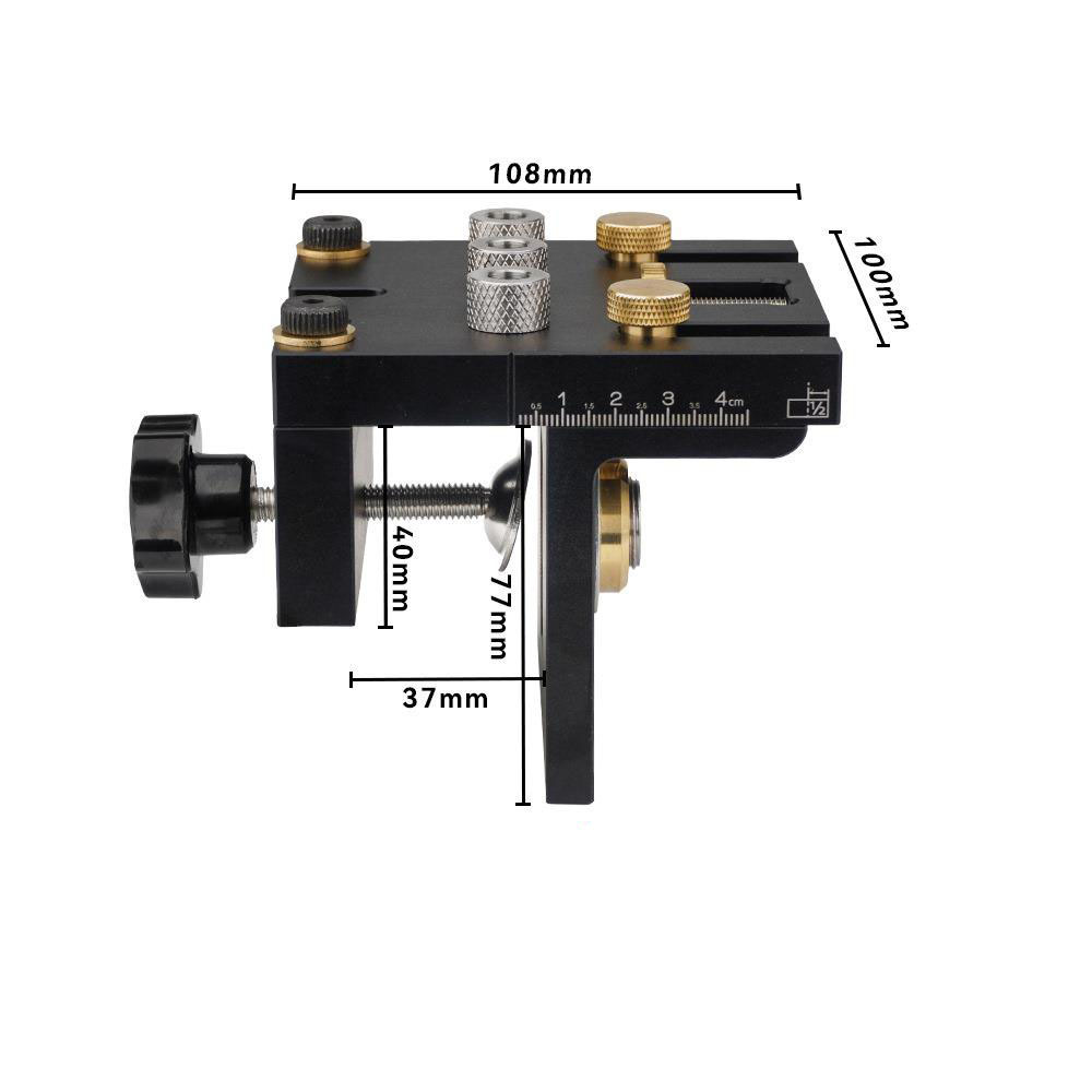 3 in 1 Doweling Jig Kit Pocket Hole Jig Drilling Guide Locator For Furniture Connecting Hole Puncher Tool For Woodworking