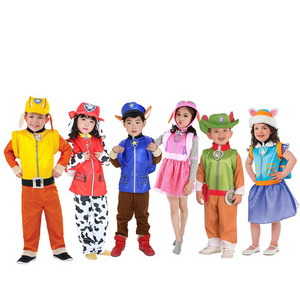 2023 Halloween Kids Cosplay Paw Lovely Cartoon Theme Patrol Animal Dog Costume Boys Girls Party