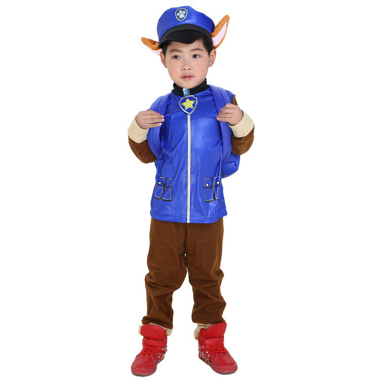 2023 Halloween Kids Cosplay Paw Lovely Cartoon Theme Patrol Animal Dog Costume Boys Girls Party