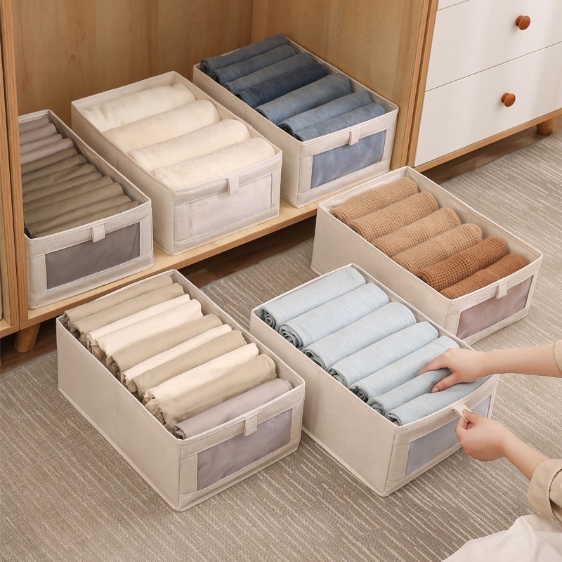 Wholesale Home Foldable Fabric Storage Cubes Organizer clothes Shelf Basket Cube Organizer with Dual Handles Storage Box Bins