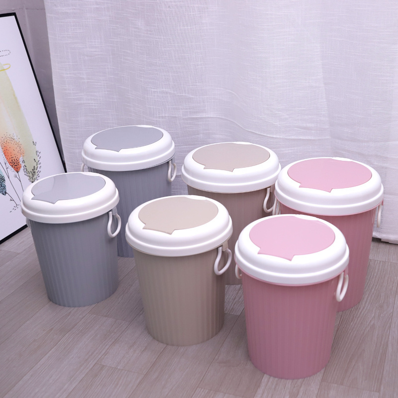 Brand New Fridge Outdoor Kitchen Round Organizing Container Rubbish Plastic Trash Cans Garbage Recycling Pedal Waste Bins