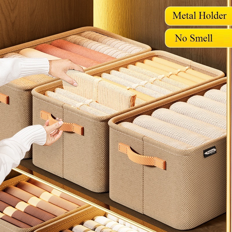 Hot Sale Large Capacity Foldable Cloth Storage Baskets Fabric Cube Storage Bins Sundries Organizer Toys Storage Boxes