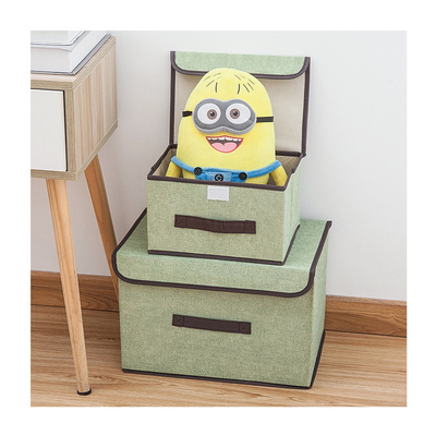 Non-woven Fabric Wardrobe Toy Clothes Collapsible Storage Organizer Drawer Cube Storage Bin With Lid Divided Storage Box Cube