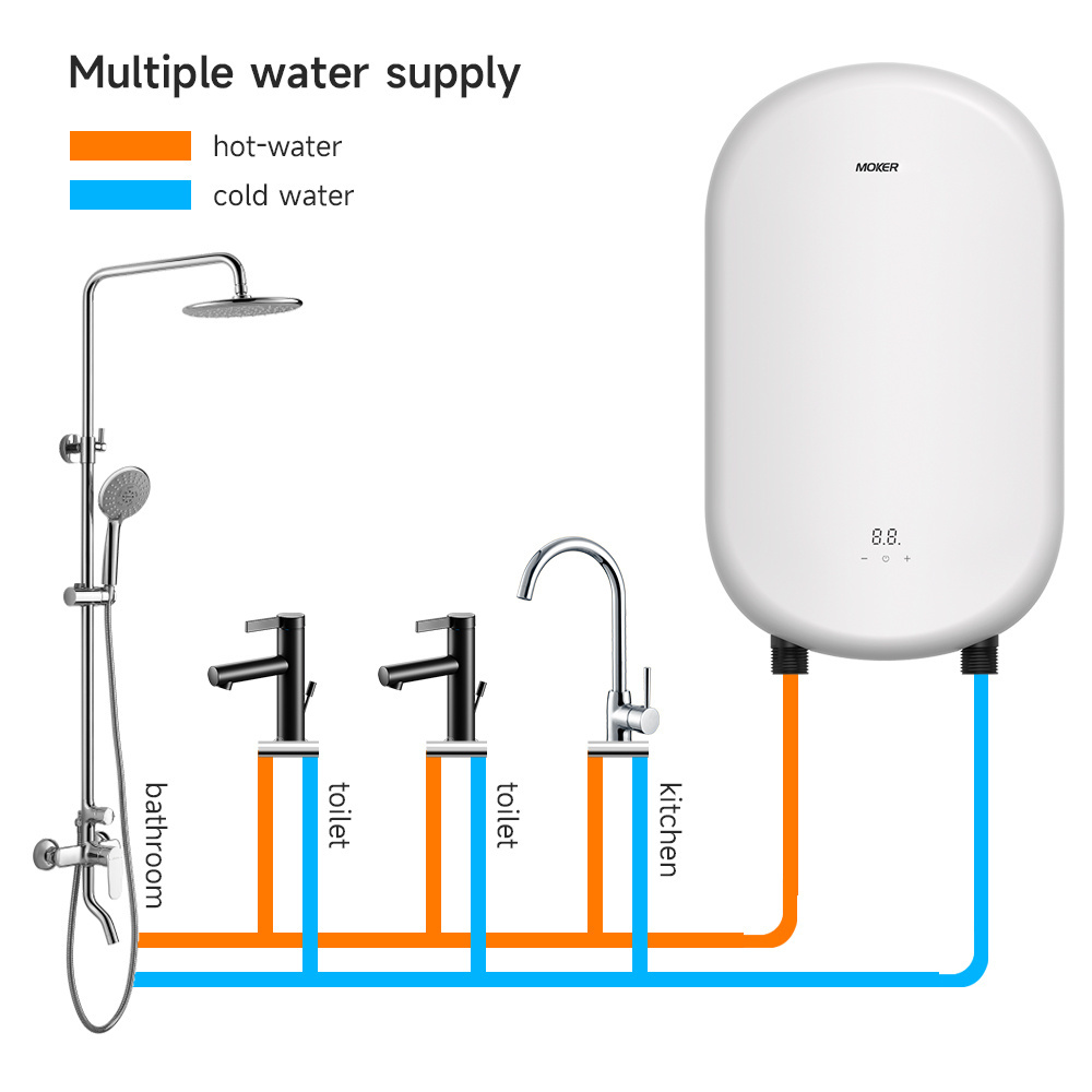 portable hot water faucet tap boiler multi point bathroom under sink kitchen instant shower tankless electric water heaters