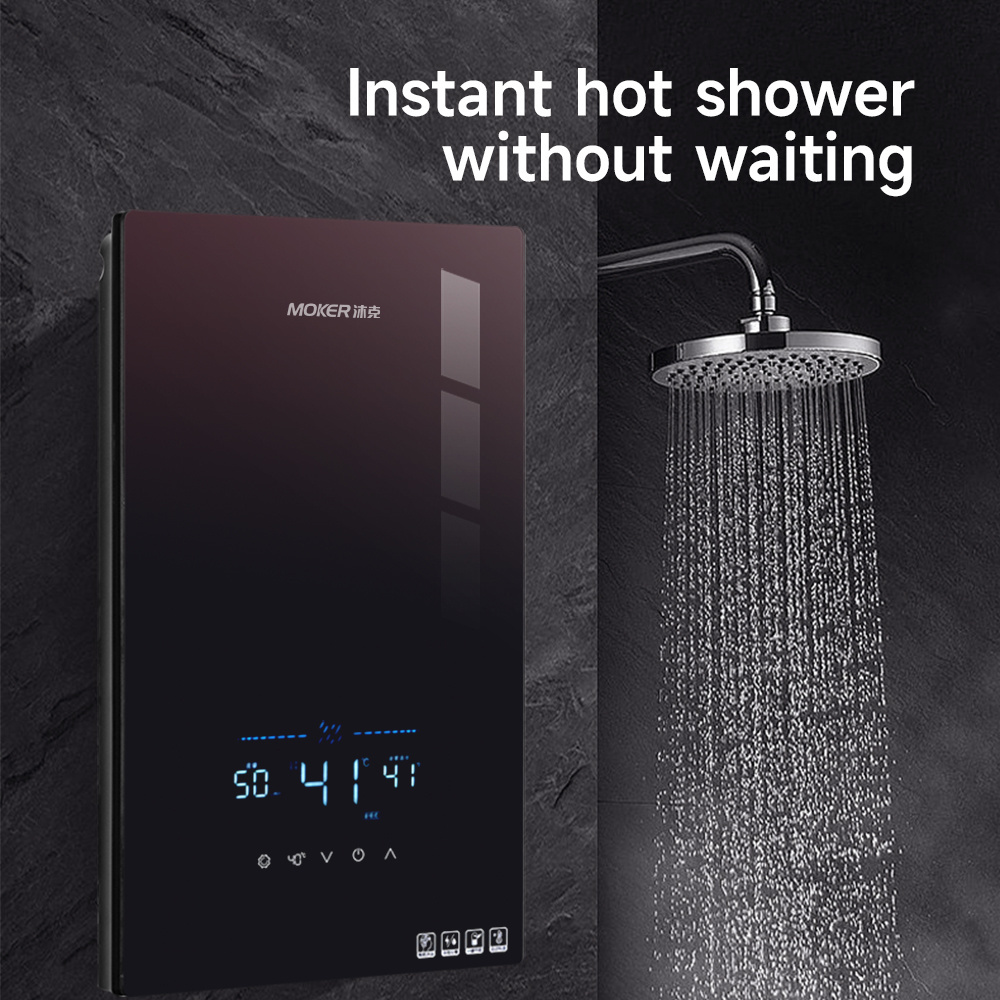 instant water tap electric tankless instant shower water heater with pressure pump for kitchen shower bathroom