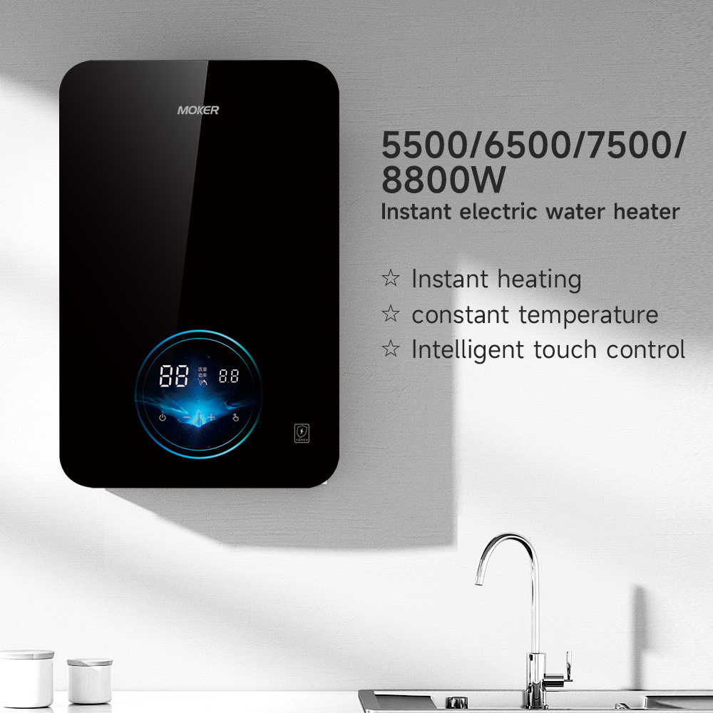 220V Tankless 8800w 8.8kW  Electric Instant Water Heaters Wall Mounted Instant Shower Hot Water Heater Kitchen Water Tap Geyser