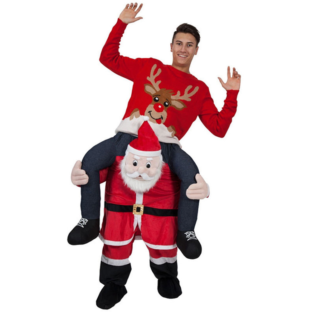 Wholesale Christmas Inflatable Santa Claus Cosplay Ride Costume Inflated Funny Fancy Dress Halloween Party Suit