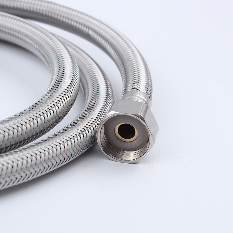 Factory wholesale high pressure 304 stainless steel braided hose metal pipe cold and hot water faucet inlet pipe