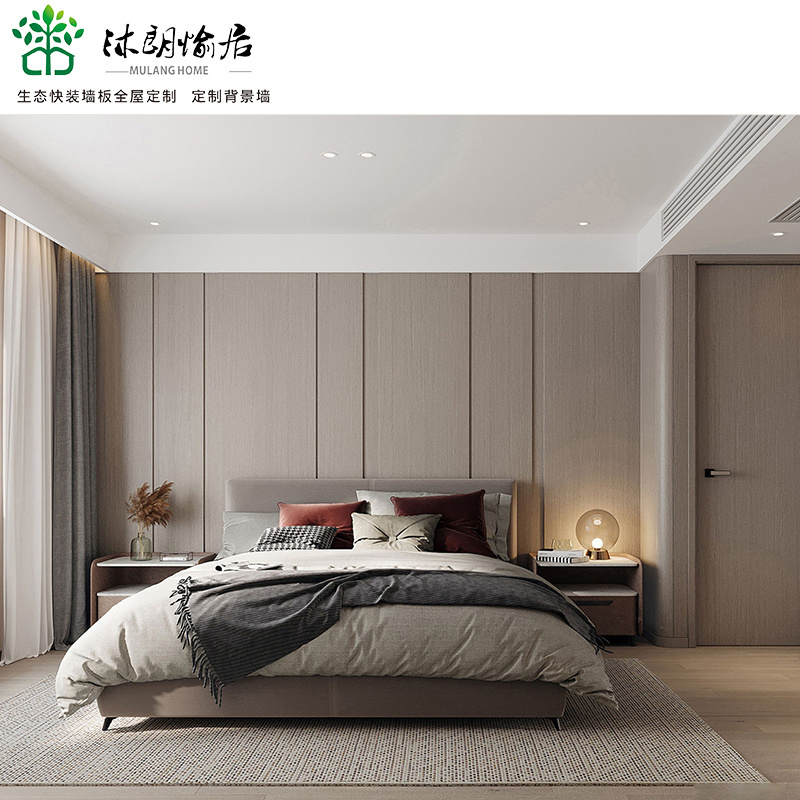 interior for bedroom head board bed wall modern wall panels fiber wall panel pvc