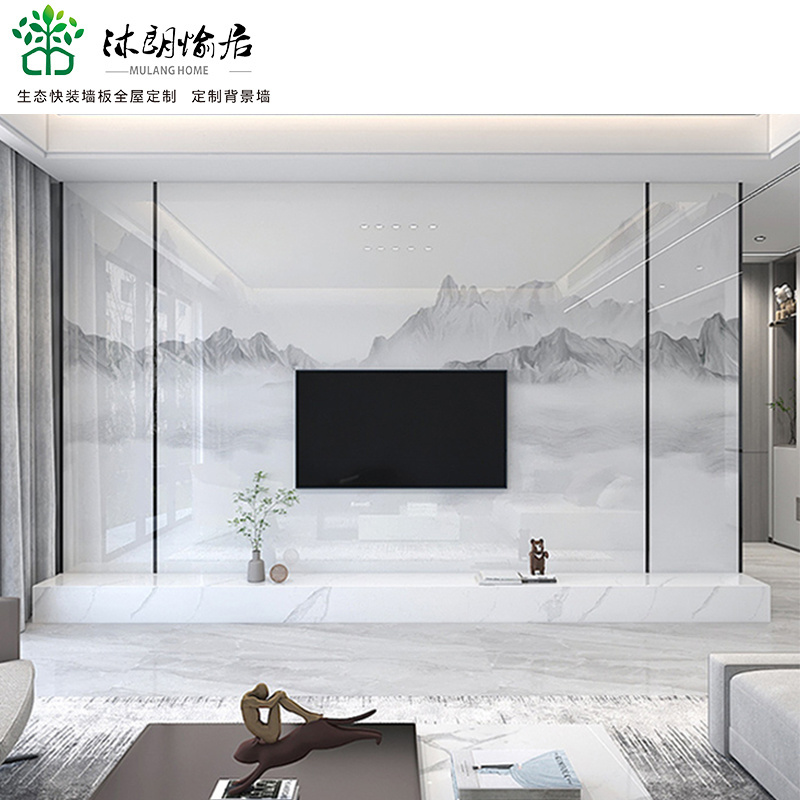 carbon slate marble wall panel Indoor Decor PVC Coating Wpc Decorative Wall Panel carbon rock board wall panel