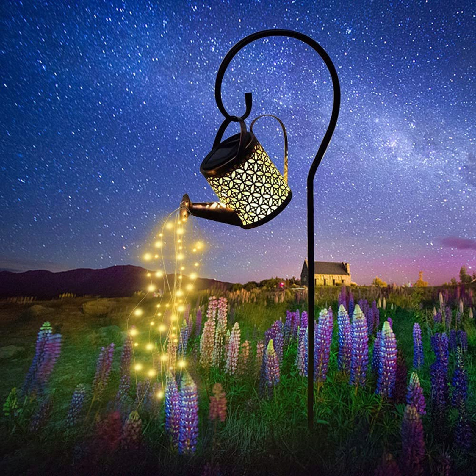 Solar Kettle Light Watering Can Garden Decoration With Hook Pile for Garden Outdoor Landscape Holiday