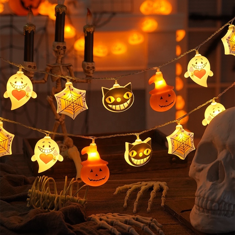 Halloween LED String Lights Outdoor Decoration Jack Ghost Bat Lights for Holiday decor