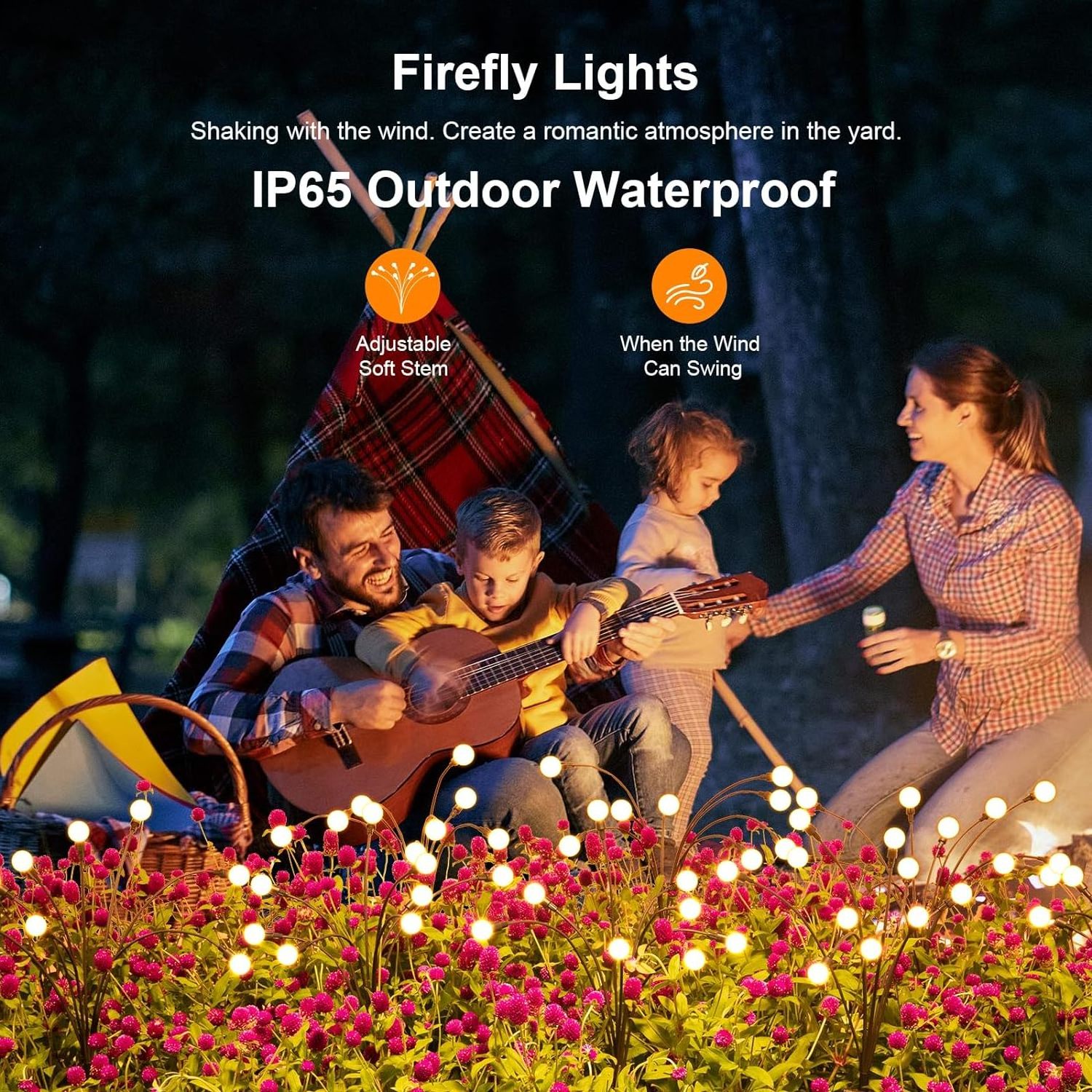 Solar Garden Light Outdoor Lighting Waterproof  6/8/10 LED Fireworks Swaying Firefly Light for Garden Pathway Home decor