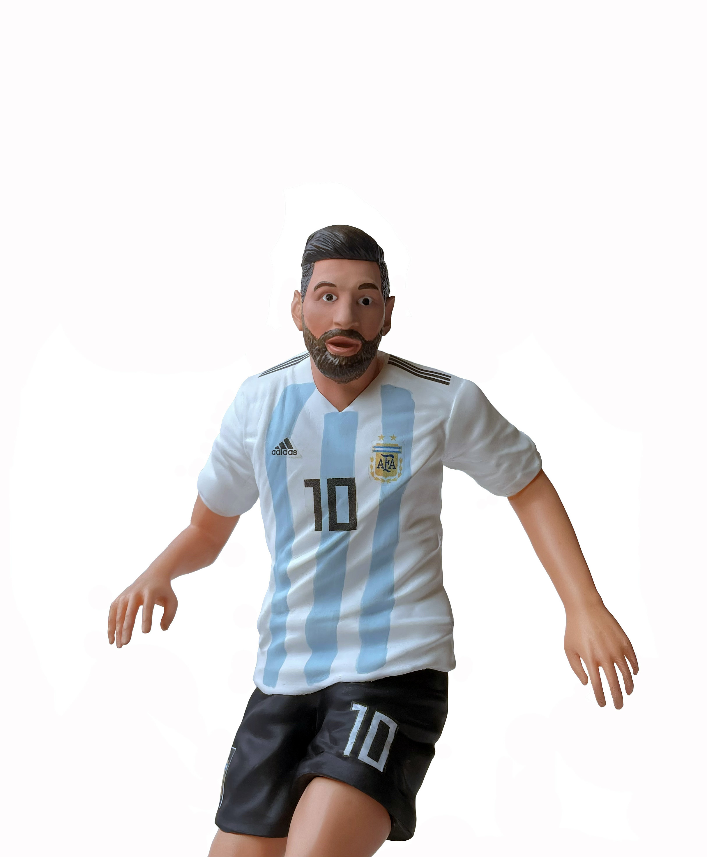 Lifelike Football Player Action Figure Custom Resin 7.1 Inch Soccer Player Figurine Realistic Sportman Figures