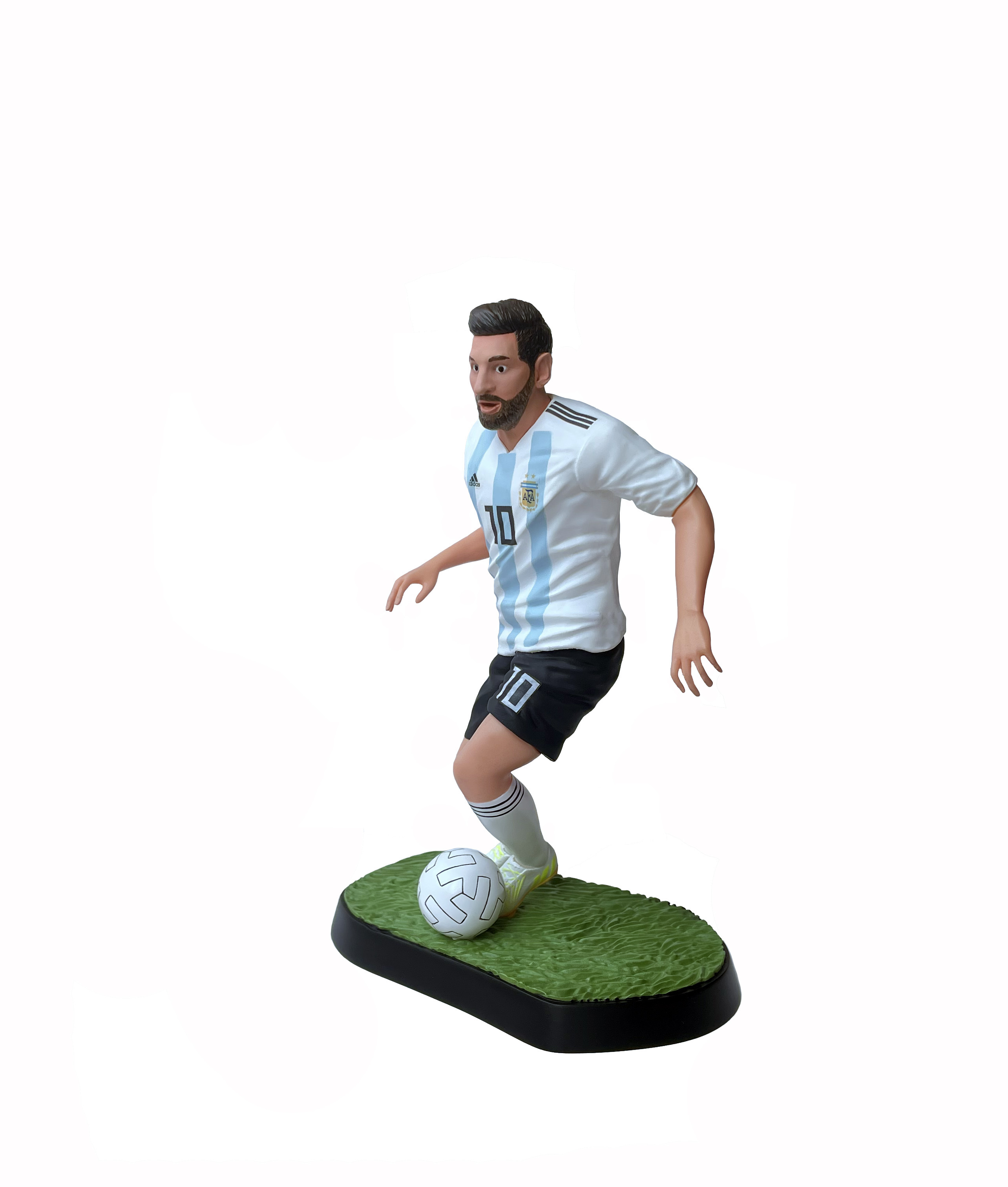 Lifelike Football Player Action Figure Custom Resin 7.1 Inch Soccer Player Figurine Realistic Sportman Figures