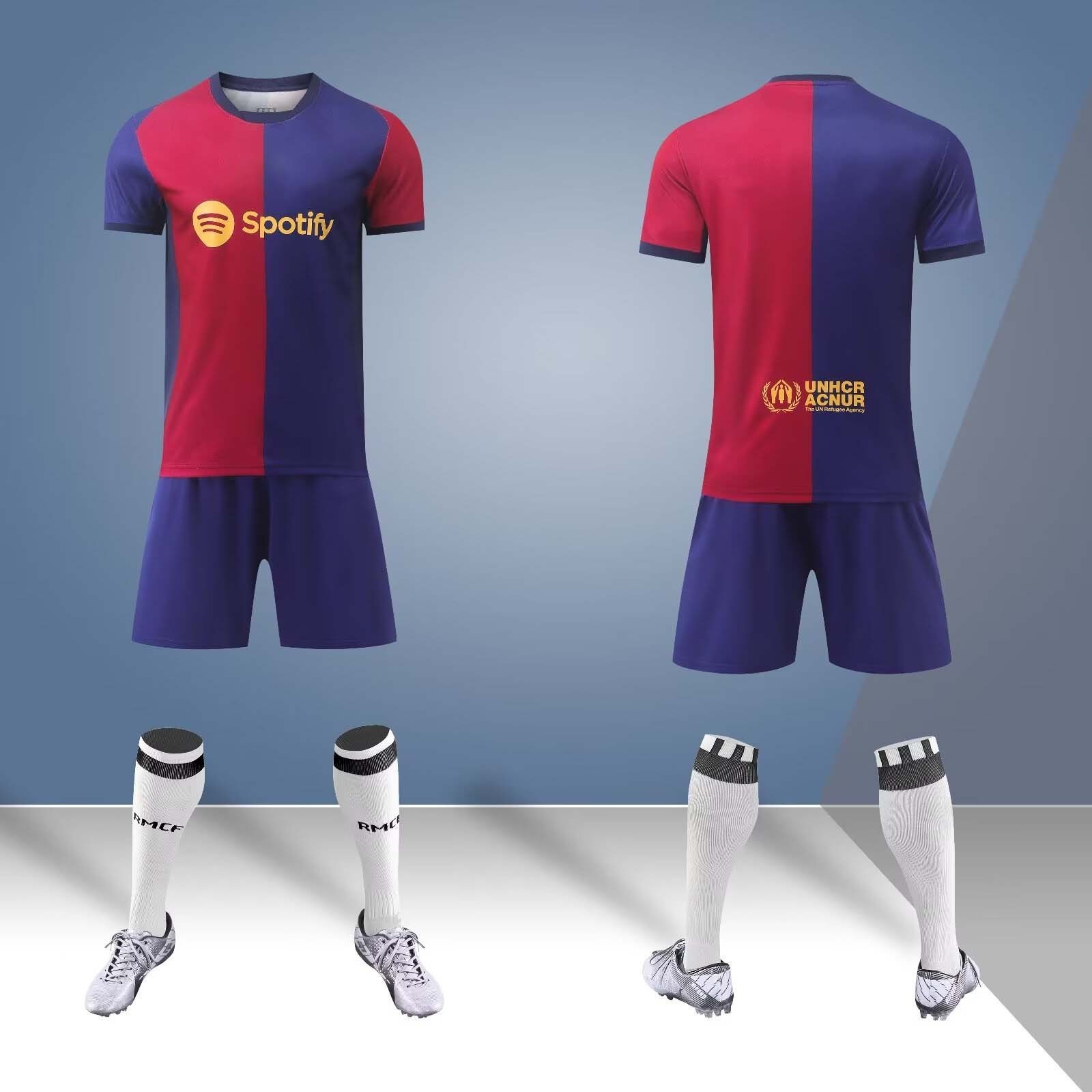 24-25 Wholesale Latest Season Soccer Club Jersey Sublimation Soccer Uniform Kit for Men