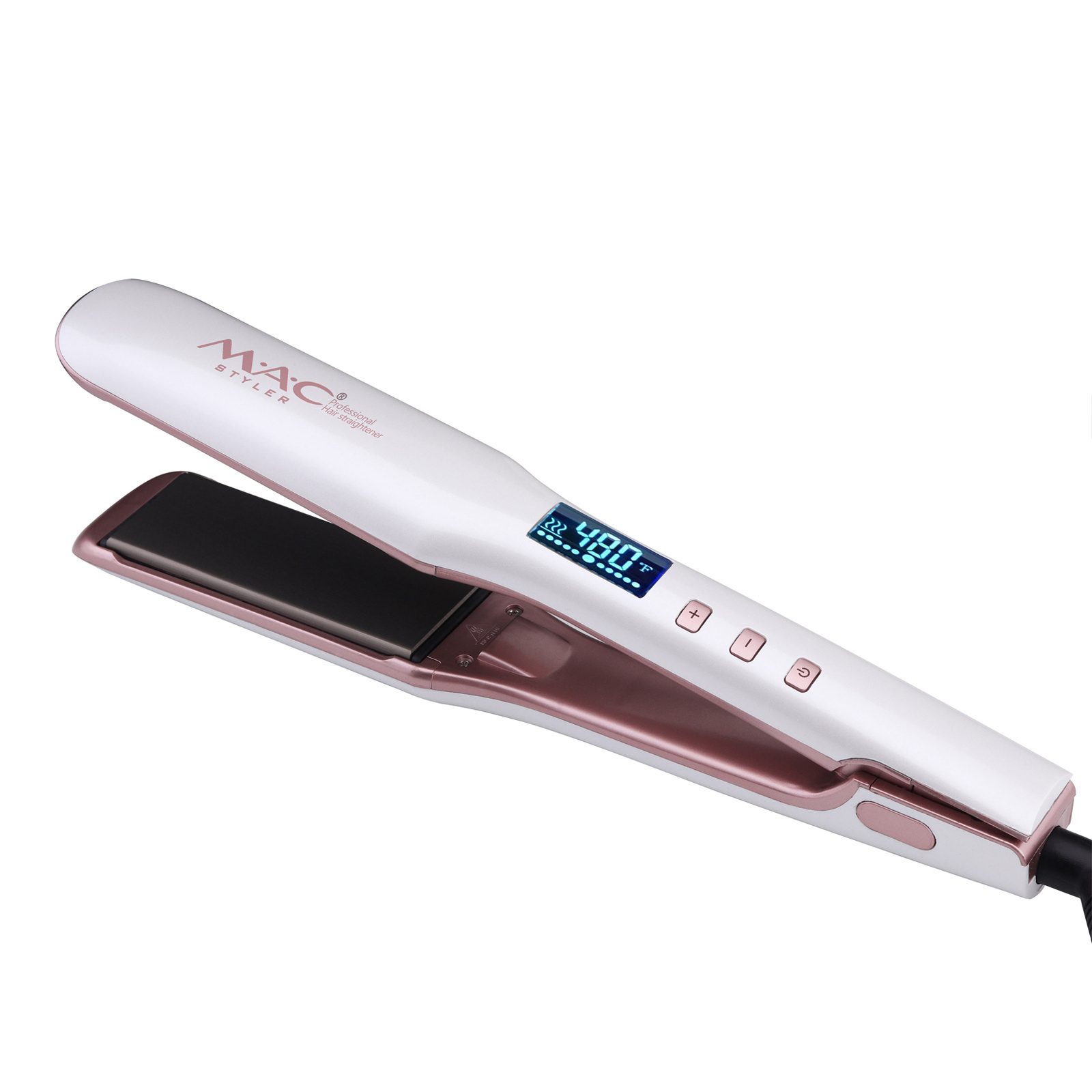 MAC Styler Wholesale Best Quality Professional Hair Straightener With LCD Instant Heating Titanium Flat Iron