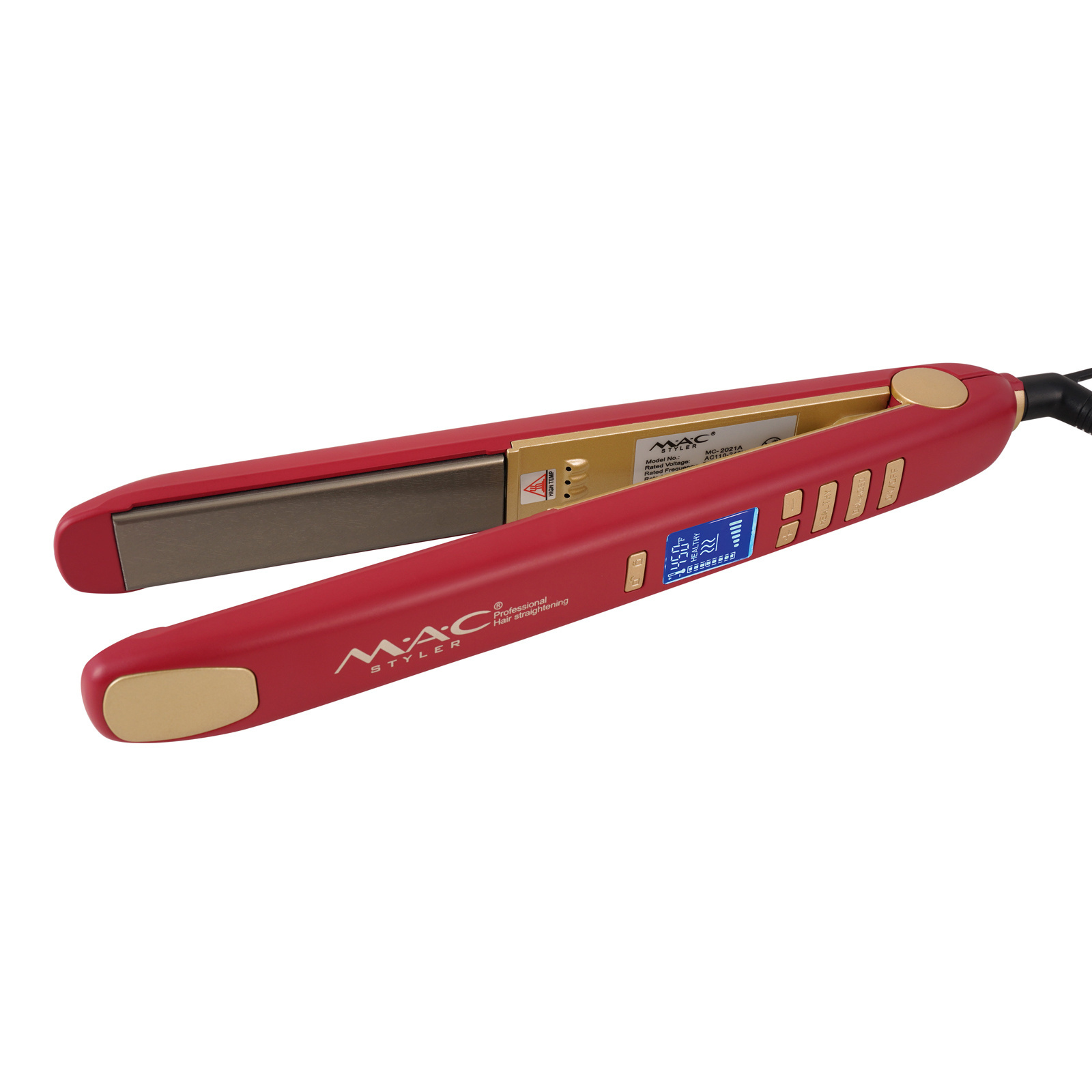 MAC Styler Wholesale Best Quality Professional Hair Straightener With LCD Instant Heating Flat Iron For Salon