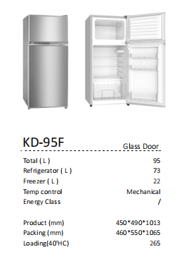 KD95F Stainless Steel Electric Portable Compressor Refrigerator New Condition Gas-Powered Home Use