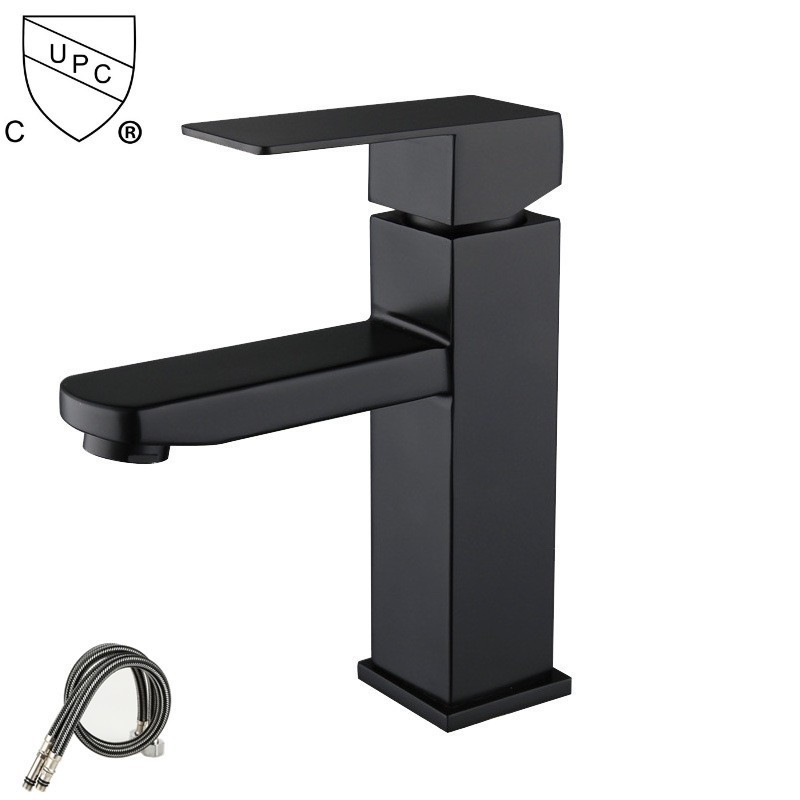 Bathroom Torneira Banheiro Taps Basin Mixer Single Handle Water Mixer Black Basin Sink Faucet 304 Stainless Bathroom Faucet Set