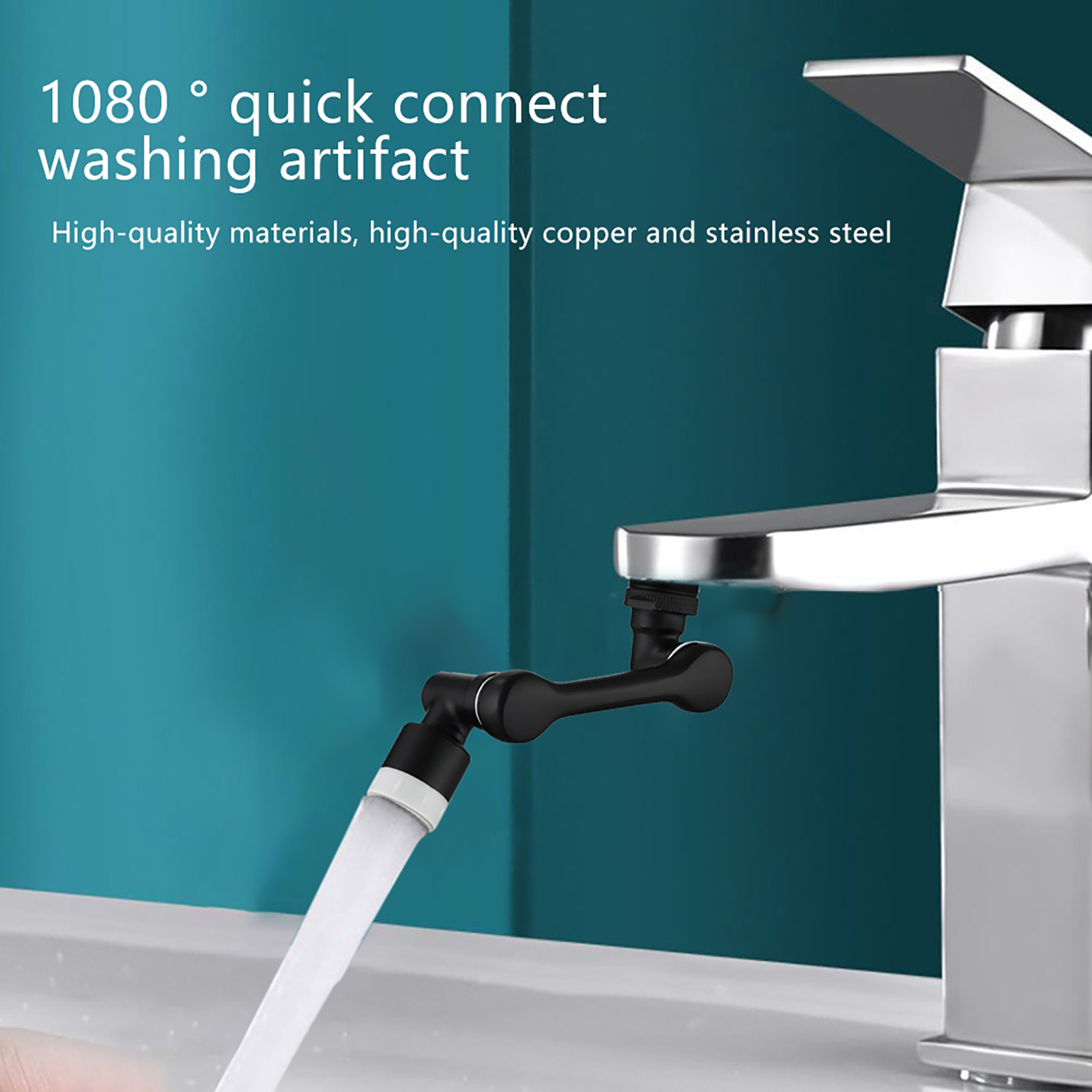 New Universal Faucet Extender 1080 Rotation Kitchen Bathroom Washbasin Faucets Aerator Bubbler Dual Mode Faucet Adaptor