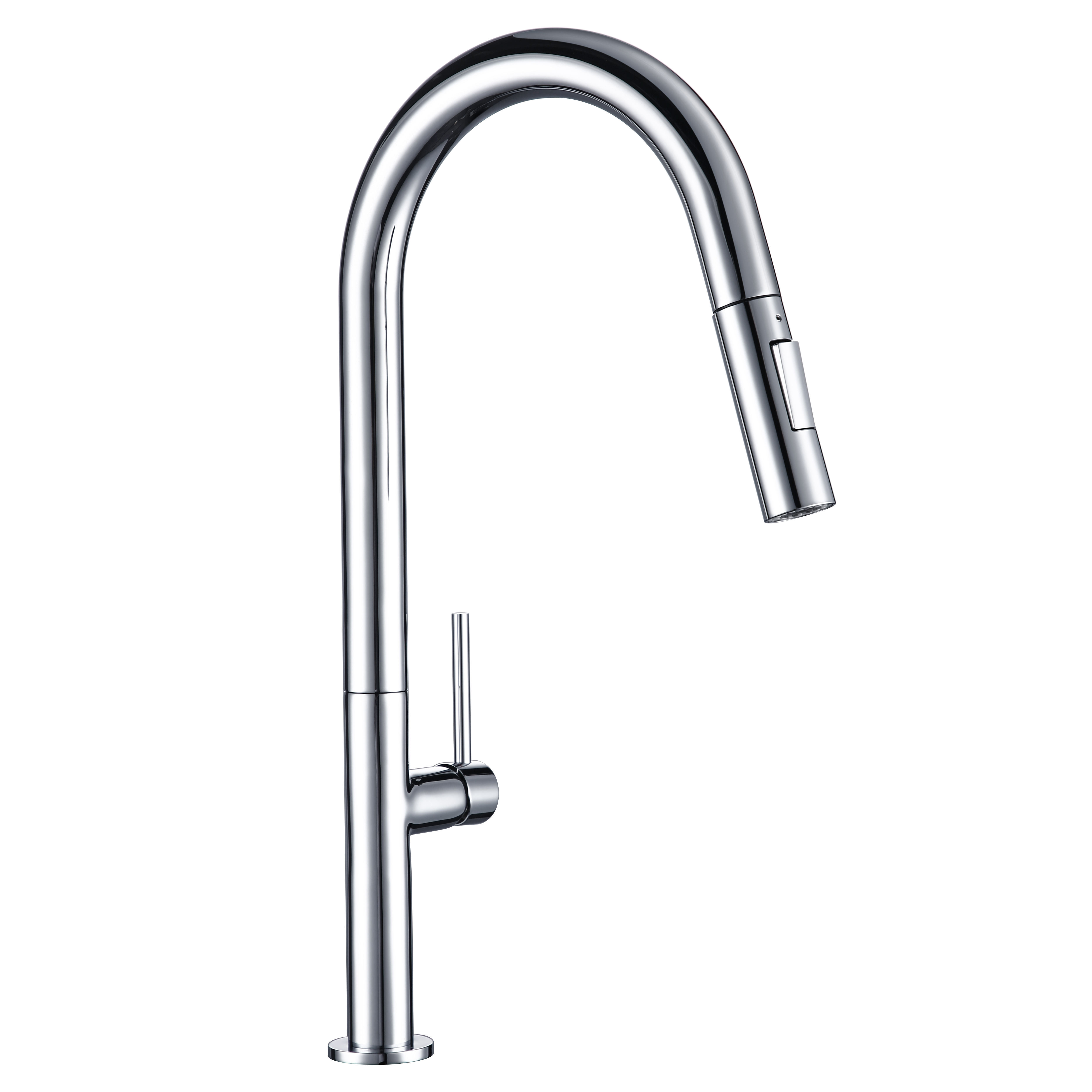 Brushed Nickel Brass Sink Black hose Mount Pull Down Dual Sprayer Nozzle Mixer Water Taps Kitchen Faucet