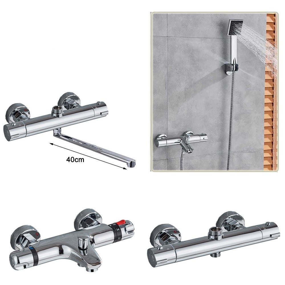 Thermostatic Shower Faucet Mixing Valve Thermostatic Faucets Shower Bathroom Combination Water mixer Bathtub Faucet with handle