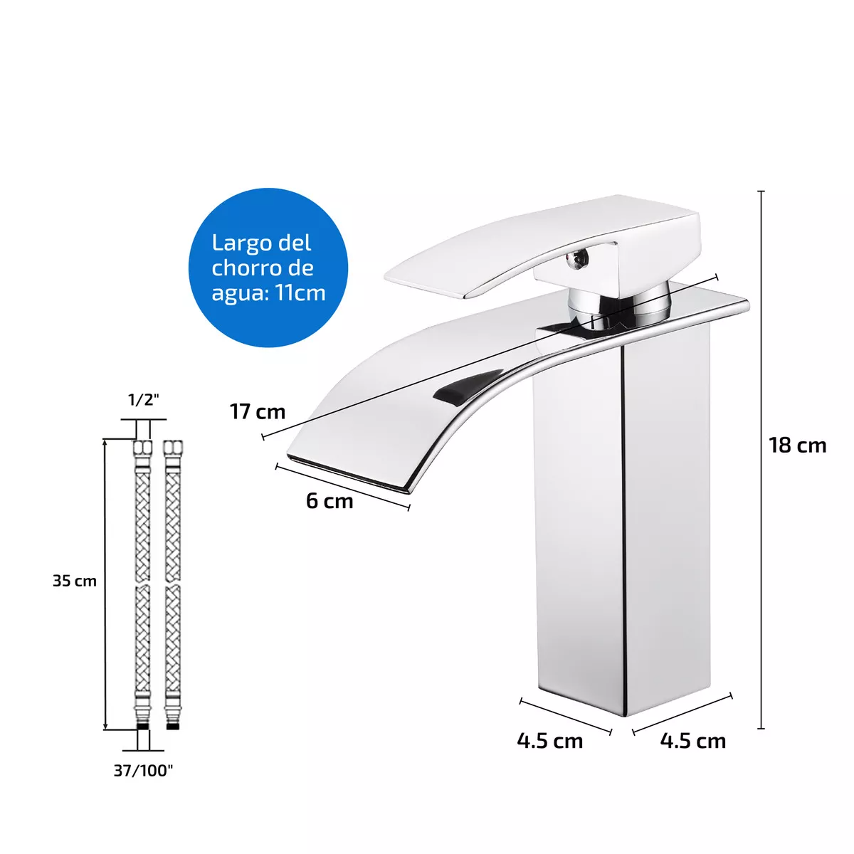 Single Handle Tap One Hole Waterfall Mixer Sinks Face Wash Basin Faucet Bathroom Taps Hot Selling Stainless Steel 304 Brass